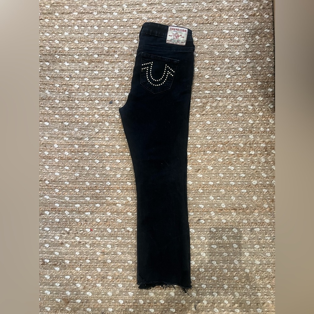 True religion black denim jeans